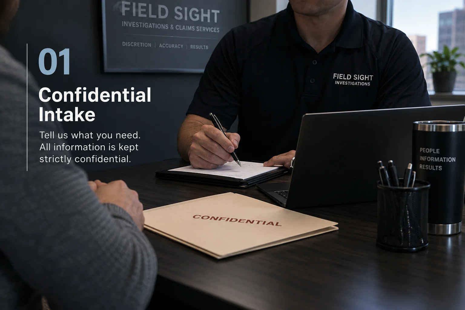 Confidential investigative intake meeting