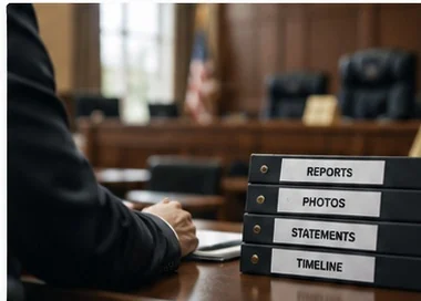 Organized investigative reports and case materials prepared for litigation support